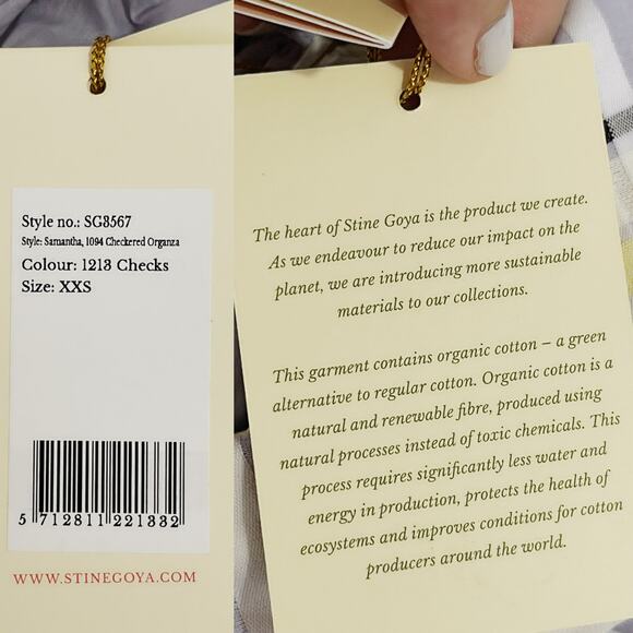 STINE GOYA NWT Samantha Plaid Cotton Silk Mini Dress in Lilac Size 2/4 - Picture 12 of 14